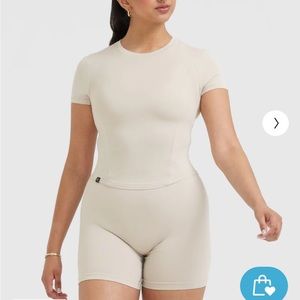 NWT Oner Active MELLOW SOFT MID SHORT SLEEVE T-SHIRT Sand S